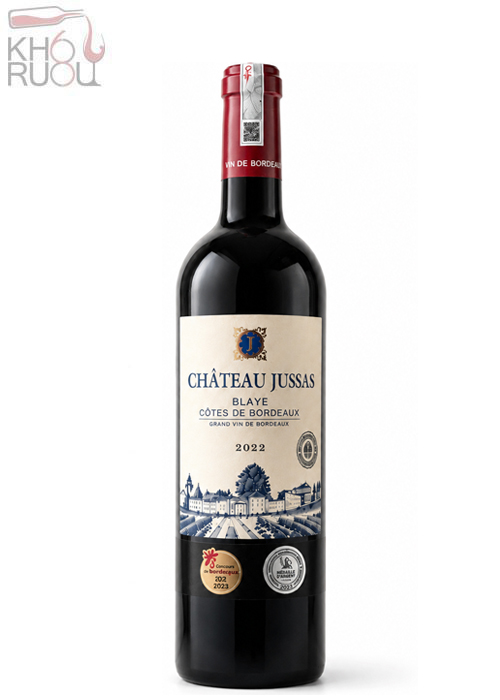Rượu Vang Château Jussas Blaye Côtes de Bordeaux 2022 Rượu Vang Château Jussas Blaye Côtes de Bordeaux 2022