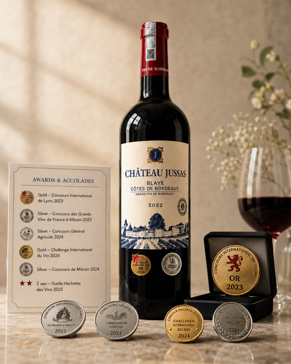 Château Jussas 2022 và những giải thưởng