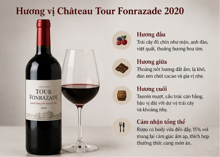 Hương vị Château Tour Fonrazade 2020