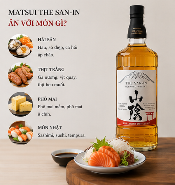 Matsui The San-In thưởng thức cùng món ăn