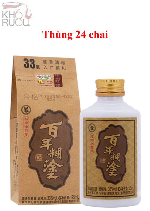 Rượu Bách Niên Hồ Đồ 125ml 33% 百年糊涂 经典小百年