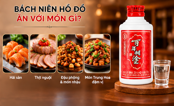 Bách Niên Hồ Đồ thưởng thức cùng món ăn