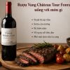 Château Tour Fonrazade 2020 kết hợp với món ăn