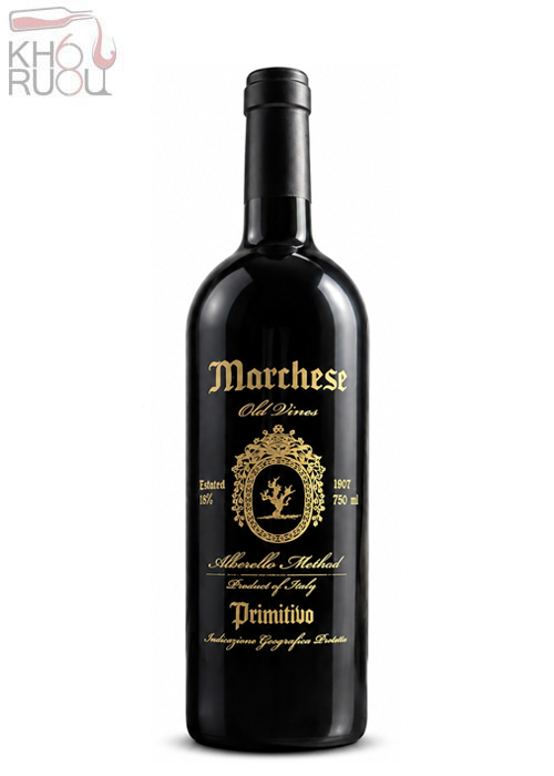 Rượu vang Marchese Old Vines Primitivo Puglia IGP 18% Rượu vang Marchese Old Vines Primitivo Puglia IGP 18%