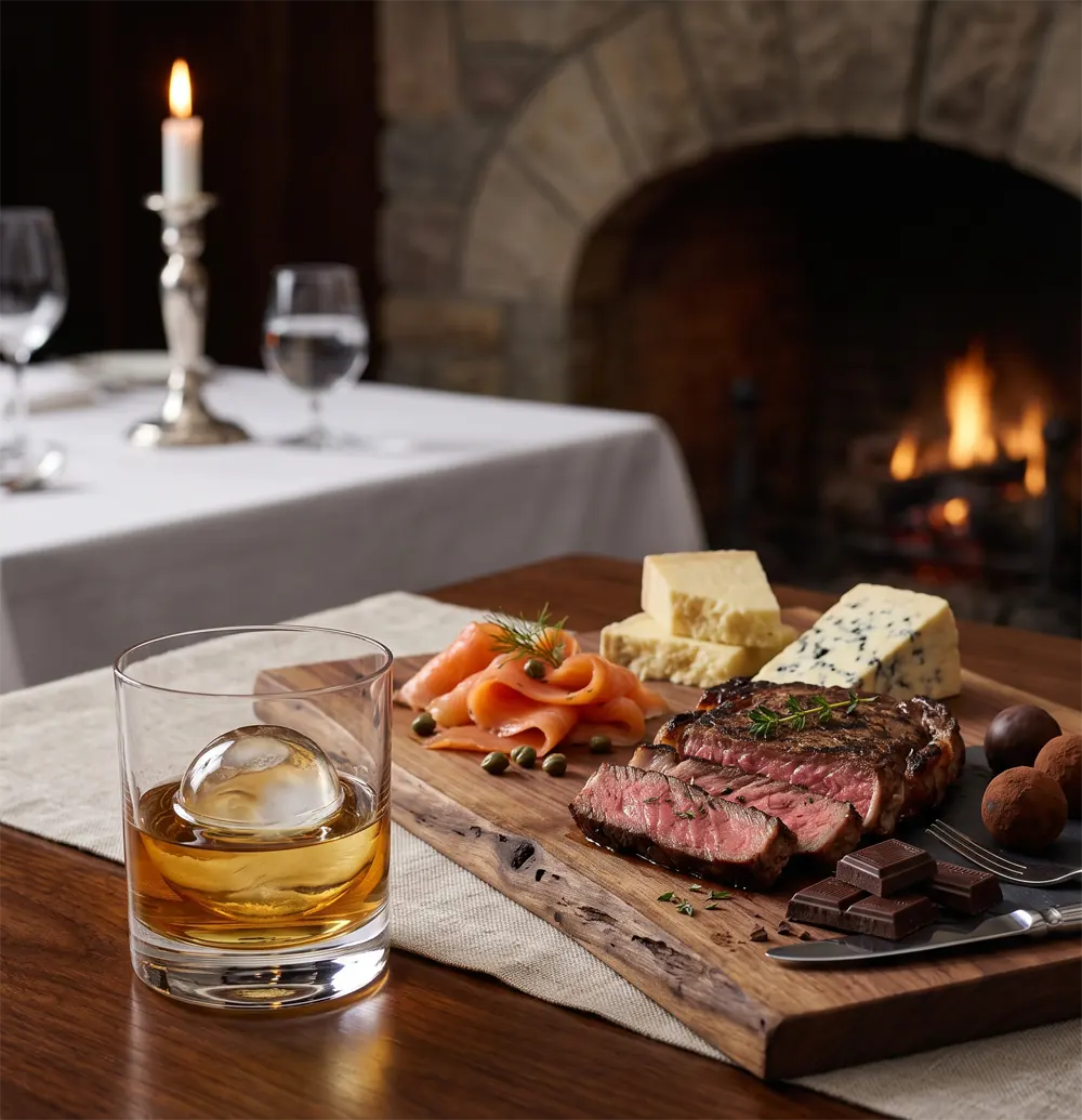 Rượu Whisky kết hợp với món ăn