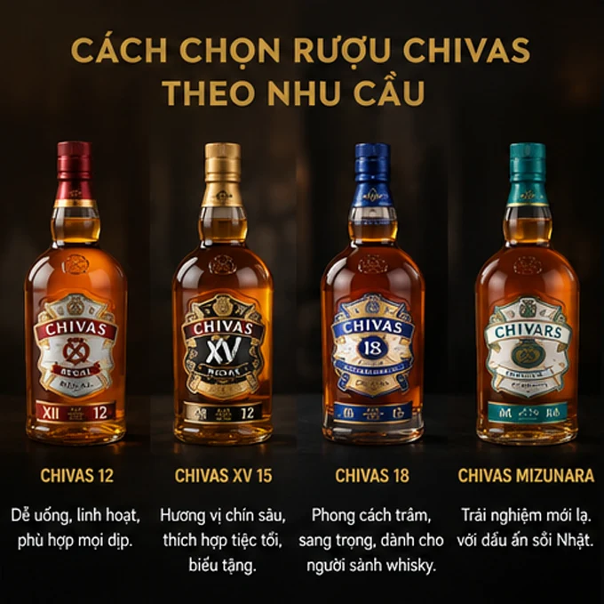 Cách chọn rượu Chivas theo nhu cầu