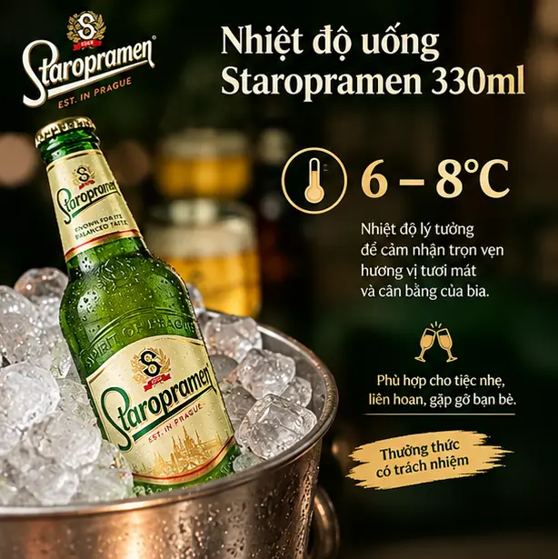 Nhiệt độ uống Staropramen