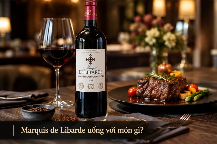 Rượu Vang Marquis de Libarde Saint-Émilion kết hợp với món ăn