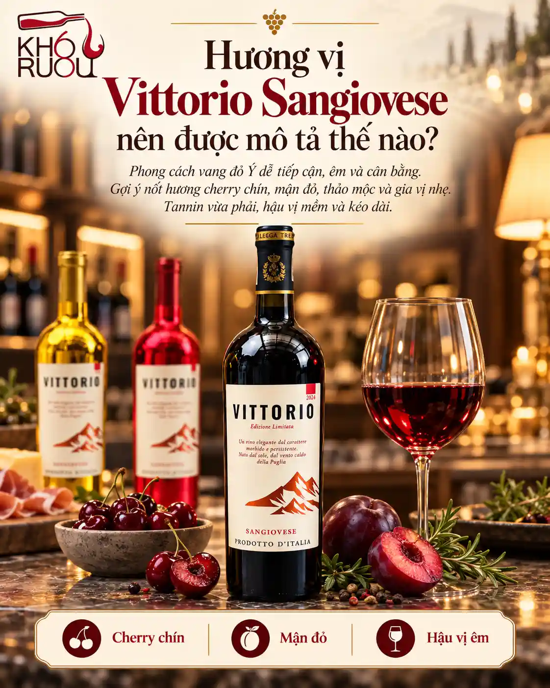Hương vị Vittorio Sangiovese